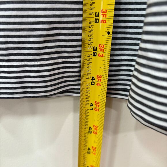 J Crew Striped Cotton Dress Size 2 Gray White Classic Preppy - Picture 9 of 11